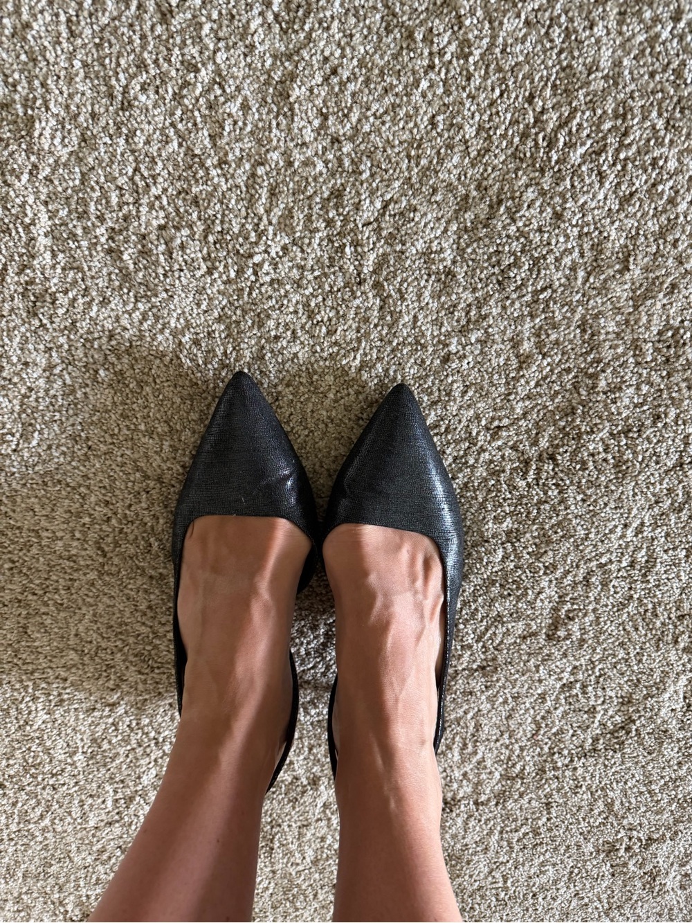 Black Pointed Toe Women's kitten heel